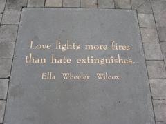 Plaque with Ella Wheeler Wilcox's poem near City Lights Bookstore in Jack Kerouac Alley San Francisco Chinatown