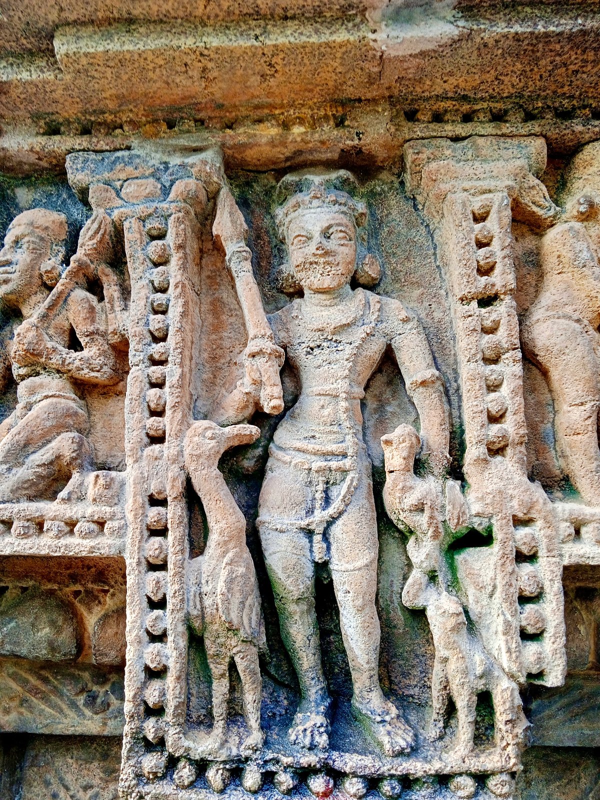 Ancient Kalinga style Murugan statue at Someshwara Temple in Mukhalingam, Andhra Pradesh