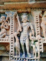 Ancient Kalinga style Murugan statue at Someshwara Temple in Mukhalingam, Andhra Pradesh