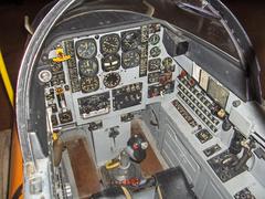 Cockpit view of Aermacchi MB-326D aircraft used by the Italian Air Force