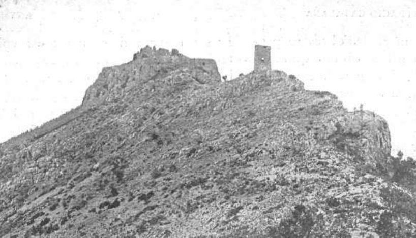 Historic Castell de Montornés in Benicàssim as seen in 1911 illustration