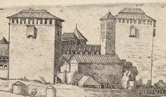 Drawing of the Alcázar de Madrid from 1534 or 1535