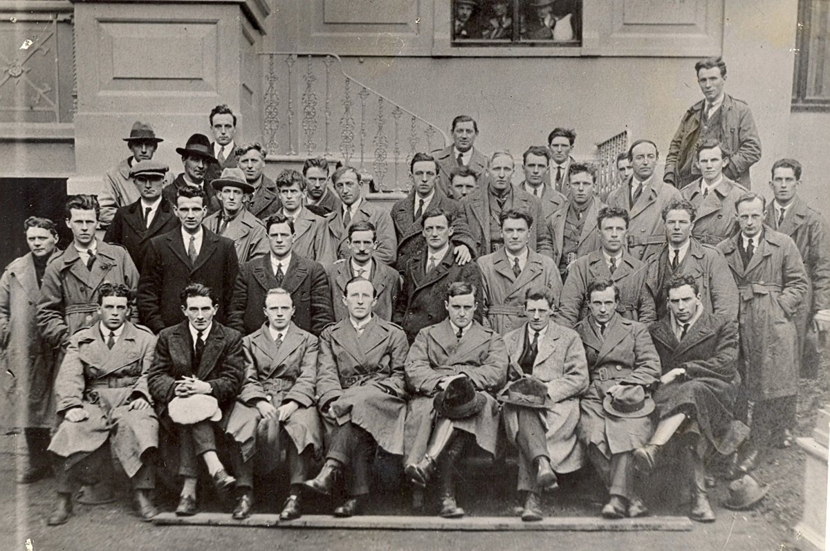 Liam Lynch with Divisional Staff and Officers of the Anti-Treaty IRA Brigades at the Army Convention, Mansion House Dublin, April 9, 1922
