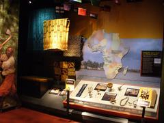 Exhibit showcasing traditional African items with universal design features