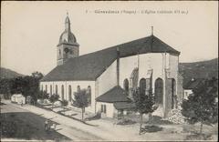 Postcard image of the church in Gérardmer, Vosges