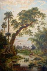 Cuban landscape at Palacio de los Capitanes Generales in Havana