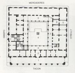 Floor plan of Palacio de los Capitanes Generales in Havana, Cuba