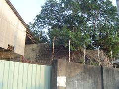 Remnants of ancient city wall near the west gate of the old Fongshan County town in Zuoying District, Kaohsiung City, located within Zizhu New Village