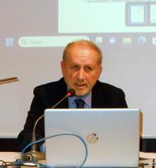 Carlo Spartaco Capogreco speaking at Shoah Memorial Milan November 2023