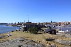 Liuskasaari island with Helsingfors Segelsällskap yacht club building and surrounding water
