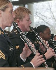 Georgia Army National Guard's 116th Army Band performing a holiday concert inside Jimmy Carter Library and Museum atrium