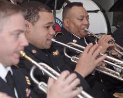 Georgia Army National Guard 116th Army Band performing holiday concert at Jimmy Carter Library and Museum atrium