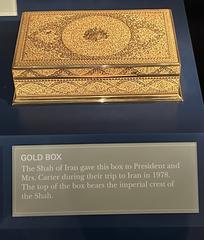 Gold Box displayed in the Jimmy Carter Library and Museum