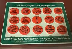Jimmy Carter 1976 presidential campaign pins on display