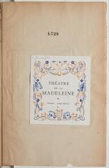 Seventeenth December 1945 theater program and press clippings for Jeunes Filles by Léopold Marchand