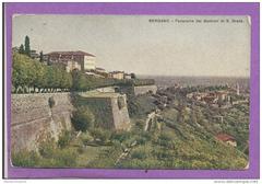 Panoramic view of Bergamo city from Bastioni di Santa Grata