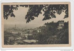 Panoramic view of Bergamo from Baluardo di San Giacomo featuring Fortino di San Domenico and Sant'Alessandro campanile