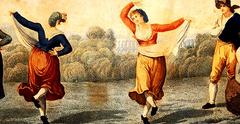 Country dance on the outskirts of Rome painting