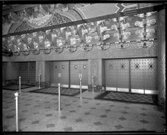 Entrance of Fifth Avenue Theatre lobby in September 1926 with intricate architectural details