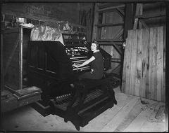 Organ player performing at Fifth Avenue Theatre Seattle circa 1926