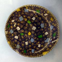 Ancient Roman millefiori small plate from Museo di Antichità in Turin