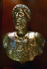 Bust of Lucius Verus silver sheet from Marengo 160-169 AD