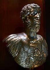 Bust of Lucius Verus made of silver sheet from 160-169 A.D. displayed in Museo di Antichità Turin