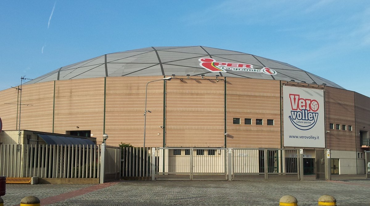 Exterior view of Arena di Monza, an indoor sports arena in Italy