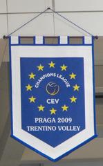 Champions League volleyball winner banner Trentino Volley 2008-2009