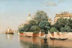 Desdemona Palace in Venice Italy exterior view with classical architecture