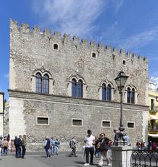 Palazzo Corvaja in Taormina, Sicily, Italy with historic medieval architecture
