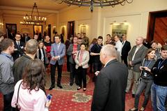 Visitors exploring the Prime Minister's Office during the Night of Museums event in Warsaw, May 14, 2016
