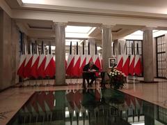 Condolence book for the late Prime Minister Jan Olszewski in the Chancellery of the Prime Minister in Warsaw