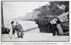 Scene from the second act of the comedy play Lorenza at Teatro Español in 1907
