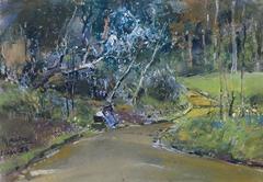 Le Bois de Capodimonte pastel artwork by G. Casciaro