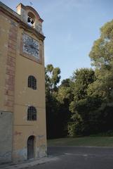 Old clock on the Real Fabbrica della Porcellana building in Capodimonte park, Naples