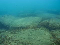 Underwater Archaeological Park of Baiae with ancient ruins submerged underwater