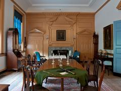 Interior of Governor's Council Chambers on second floor of Independence Hall showing historic colonial meeting space