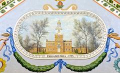 Painting of the signing of the Declaration of Independence at Philadelphia's State House in 1776