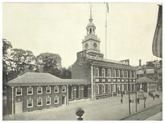 Historical photograph of Independence Hall in Philadelphia