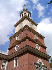 Bell Tower of Independence Hall in Philadelphia, Pennsylvania