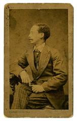 Cabinet card portrait of Basile Jean Barès signed on the back