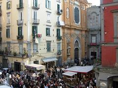 Facade of San Lorenzo Maggiore Church and Piazza San Gaetano in Naples
