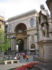 Interior view of Galerie Vittorio Emanuele II in Milan showing elegant architecture and glass ceiling