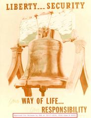 Vintage NSA security motivational poster from the 1950s or 1960s