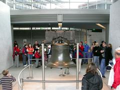 Visitors viewing the Liberty Bell inside the Liberty Bell Center at Independence National Historical Park in Philadelphia