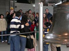 The old cracked Liberty Bell in Independence National Historical Park, Philadelphia