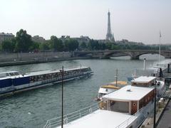 Bridge over the Seine river on September 21, 2002, showcasing architectural details and the river beneath