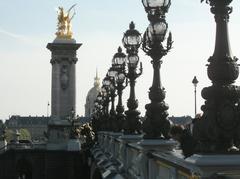Scenic view of Paris skyline in April 2005 with historic buildings under a cloudy sky