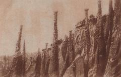 Earth pyramids in Segonzano Trentino Italy 1928